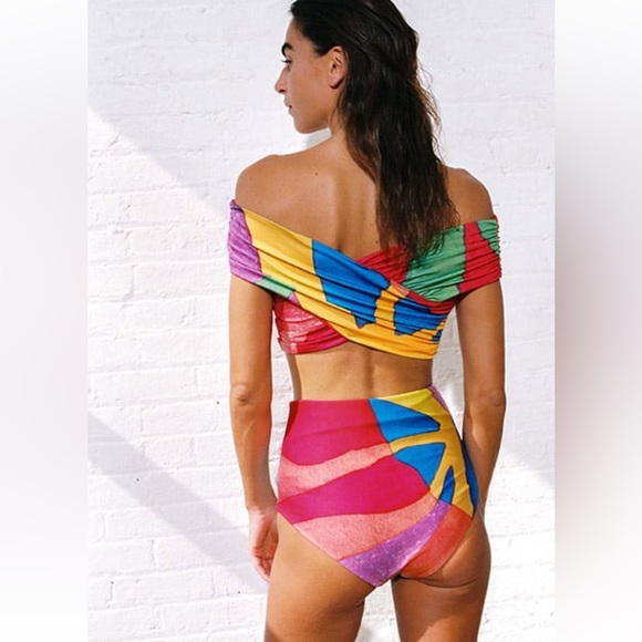 Mara Hoffman SET Lorina Wrap Top & Lydia Bikini Bottom Swimsuit Bikini - M - Picture 9 of 13